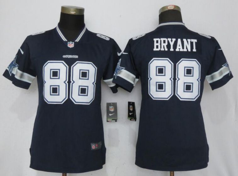 Women Dallas cowboys #88 Bryant Blue Nike Vapor Untouchable Limited NFL Jerseys->->Women Jersey